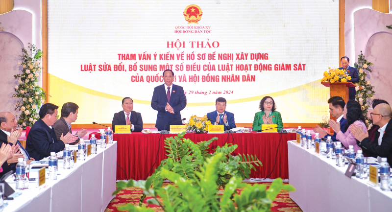 Phó Chủ tịch Quốc hội Trần Quang Phương dự và phát biểu tại hội thảo  	 Ảnh: H.Ngọc